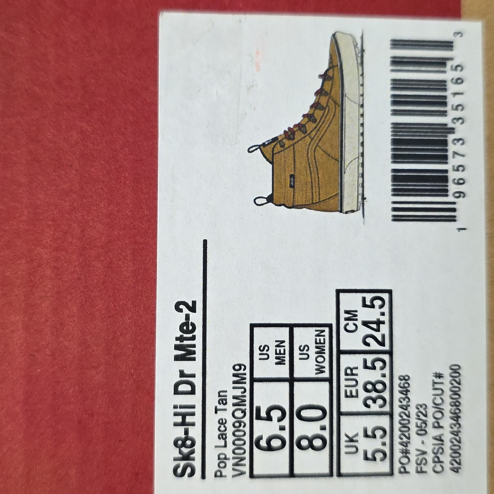 Vans Sk8-Hi MTE-2 Weather-Resistant Sneakers – Size 6.5 Men / 8 Women - Picture 2 of 6